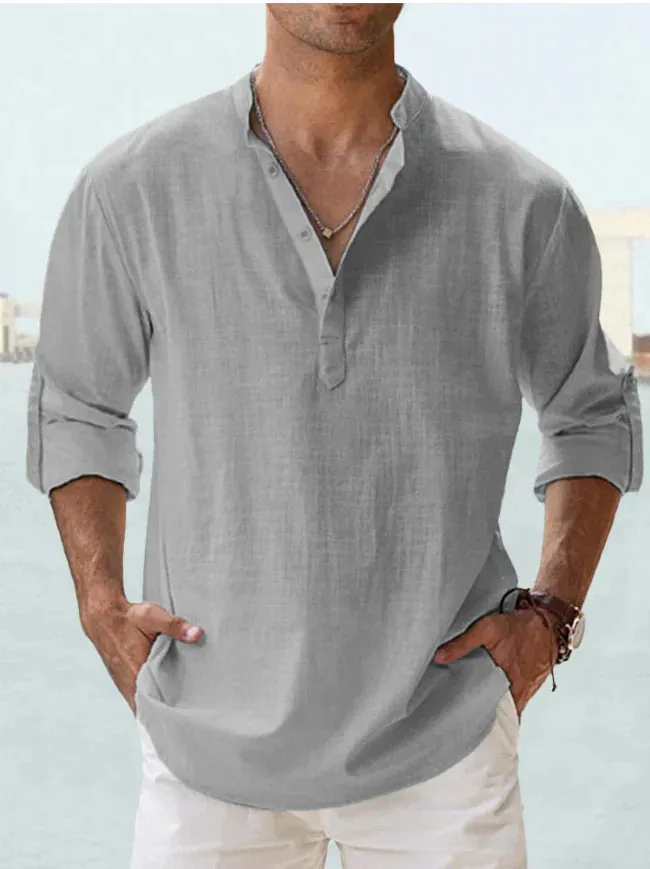 Kevin | Men's Linen Button-Up Shirt