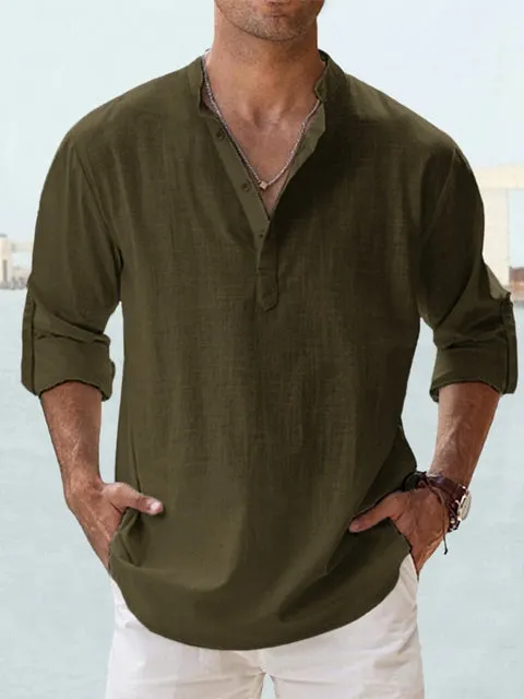 Kevin | Men's Linen Button-Up Shirt