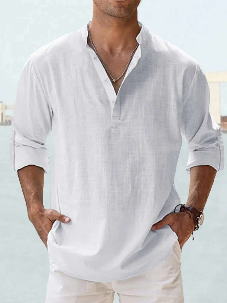 Kevin | Men's Linen Button-Up Shirt