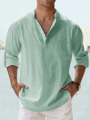 Kevin | Men's Linen Button-Up Shirt