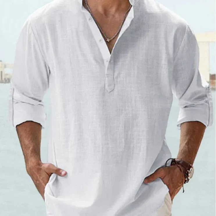 Kevin | Men's Linen Button-Up Shirt