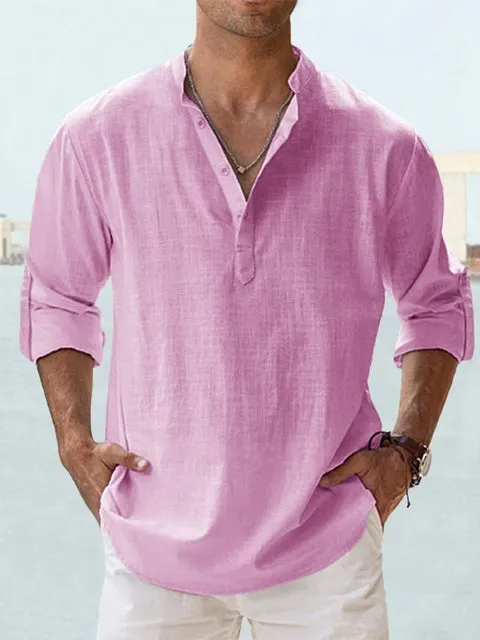 Kevin | Men's Linen Button-Up Shirt
