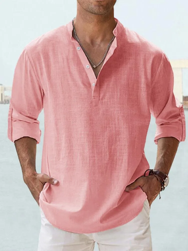 Kevin | Men's Linen Button-Up Shirt