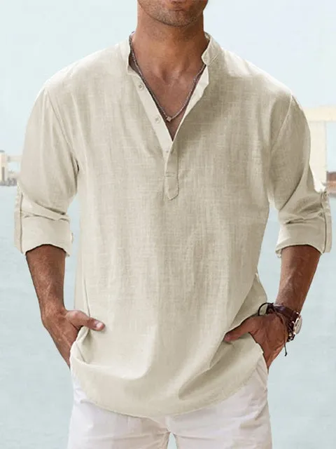 Kevin | Men's Linen Button-Up Shirt