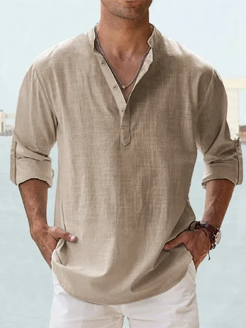 Kevin | Men's Linen Button-Up Shirt