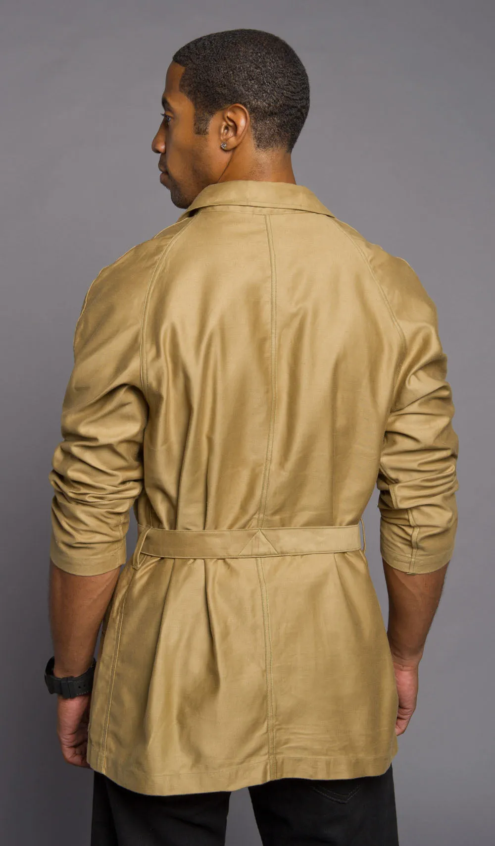 Khaki Safari Style Jacket