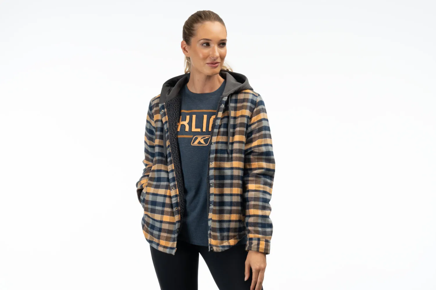 KLIM Womens Big Sky Fleece Lined Flannel Hoodie