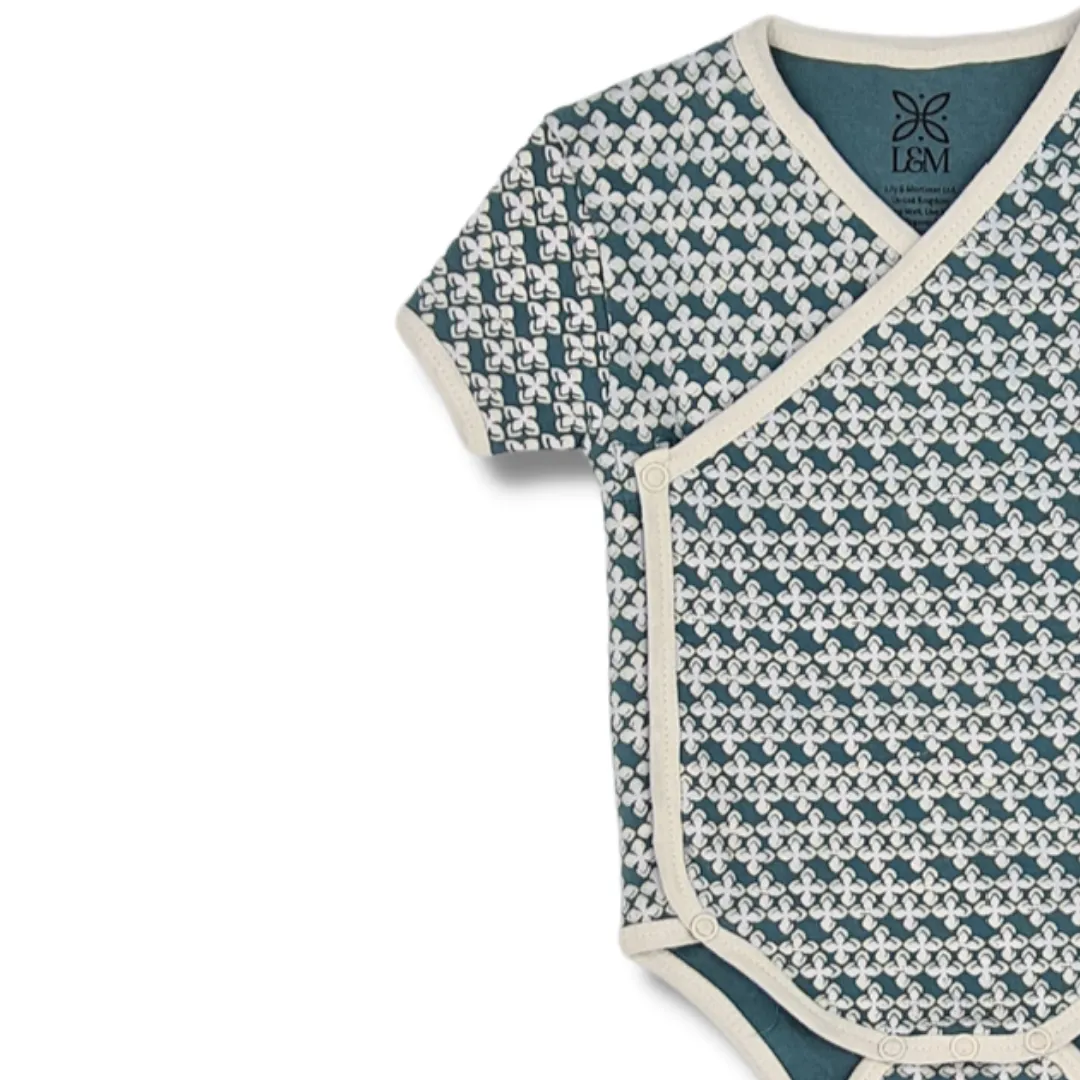 L&M Print Kimono Style Bodysuit