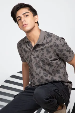 Leaf Print Polo