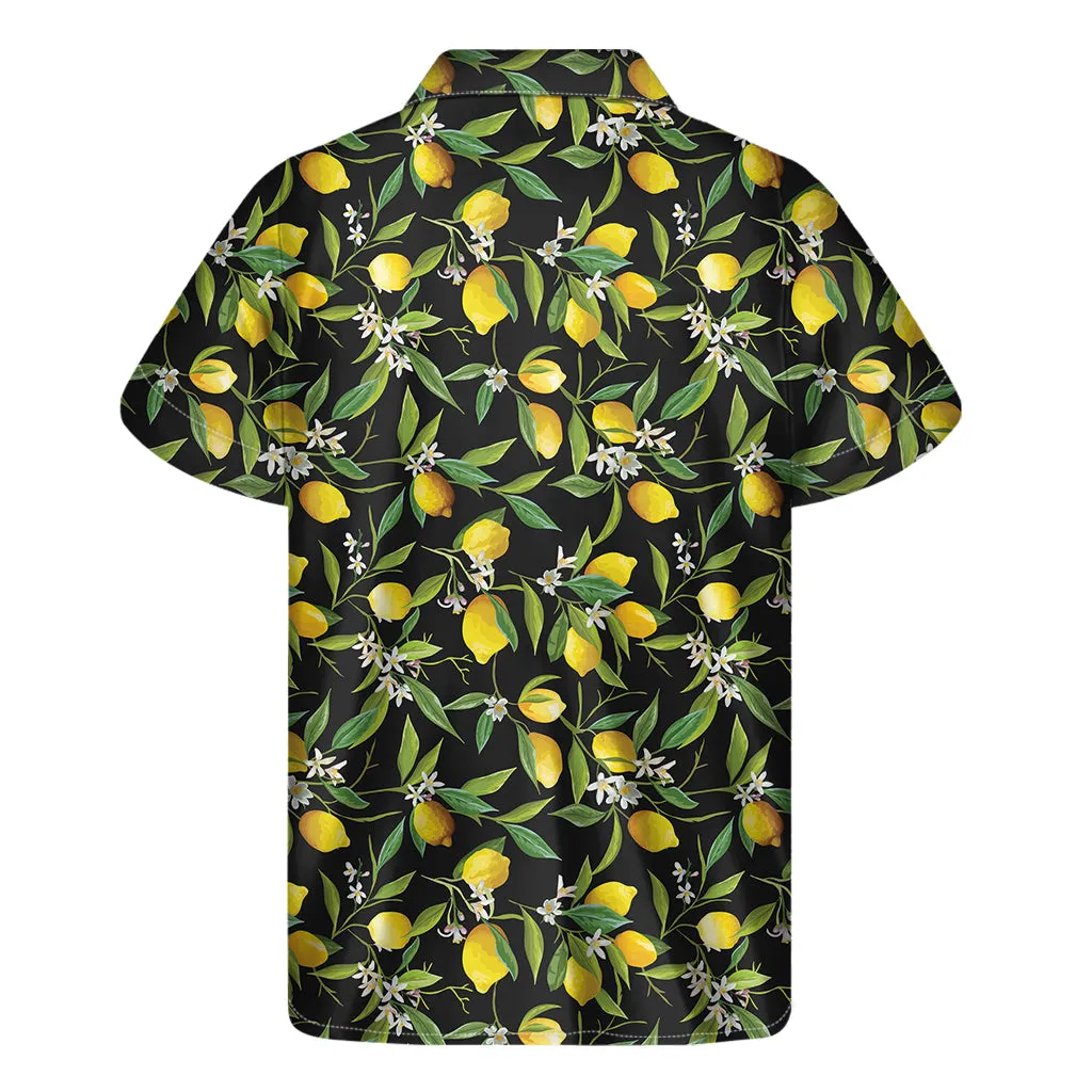 Lemon and Flower Hawaiian Vibes: Men's Short Sleeve Shirt