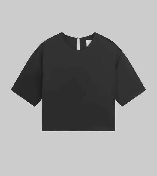 Leset Barb Boxy Tee - Black