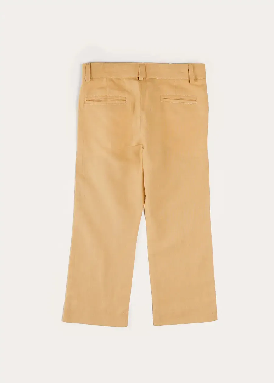 Linen Suit Trousers in Beige (4-10yrs)