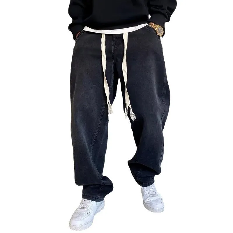 Loose Tailored selection Men's Trendy Wide-Leg Fit Exclusive options Jeans