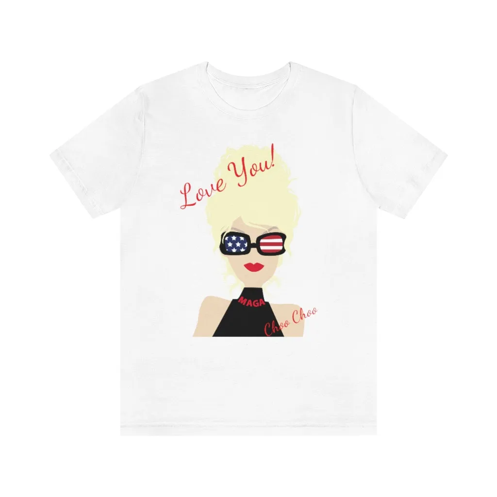 Love You! Choo Choo Logo Unisex Jersey Short Sleeve Tee