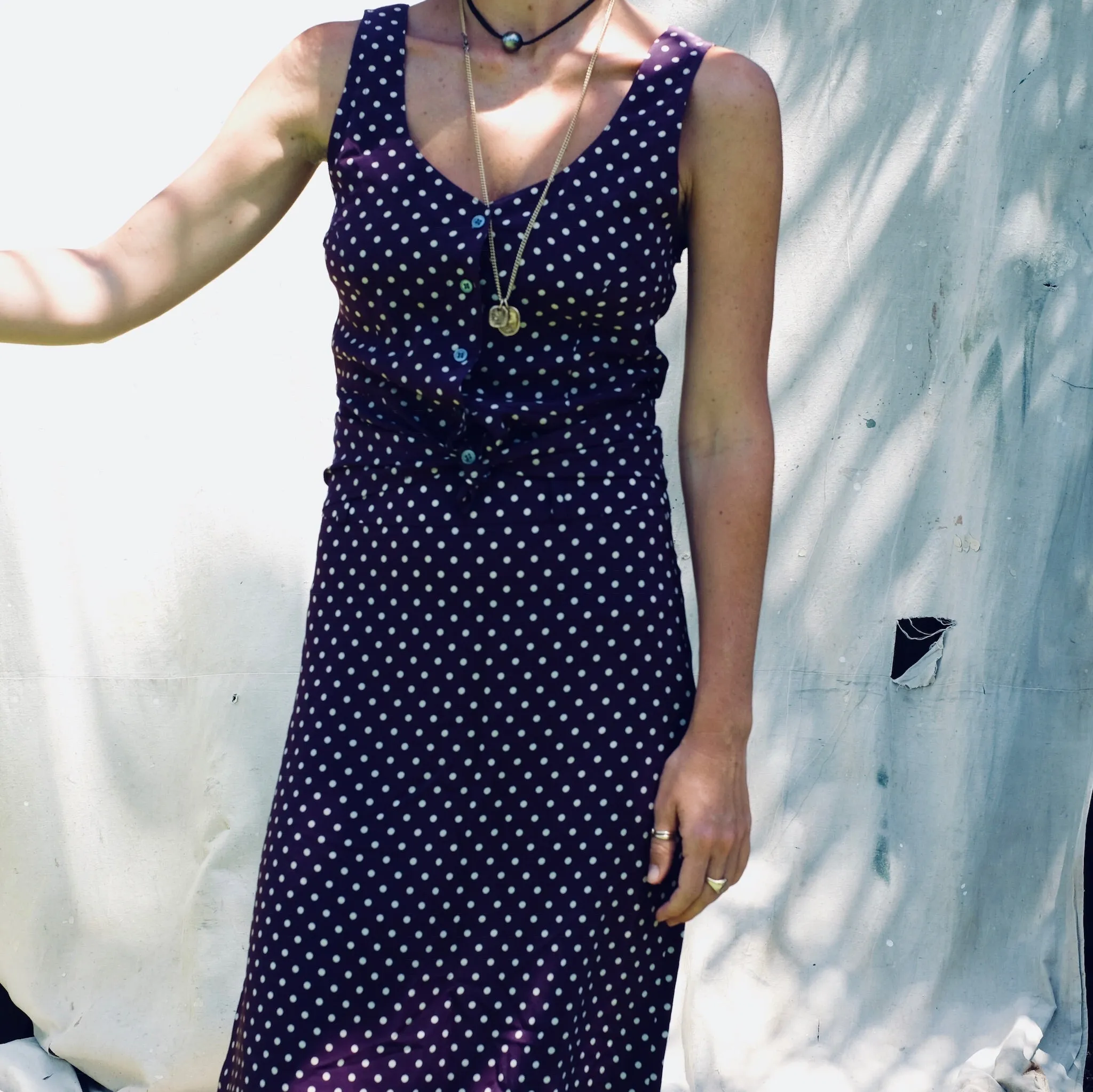May Top - Maroon Dot