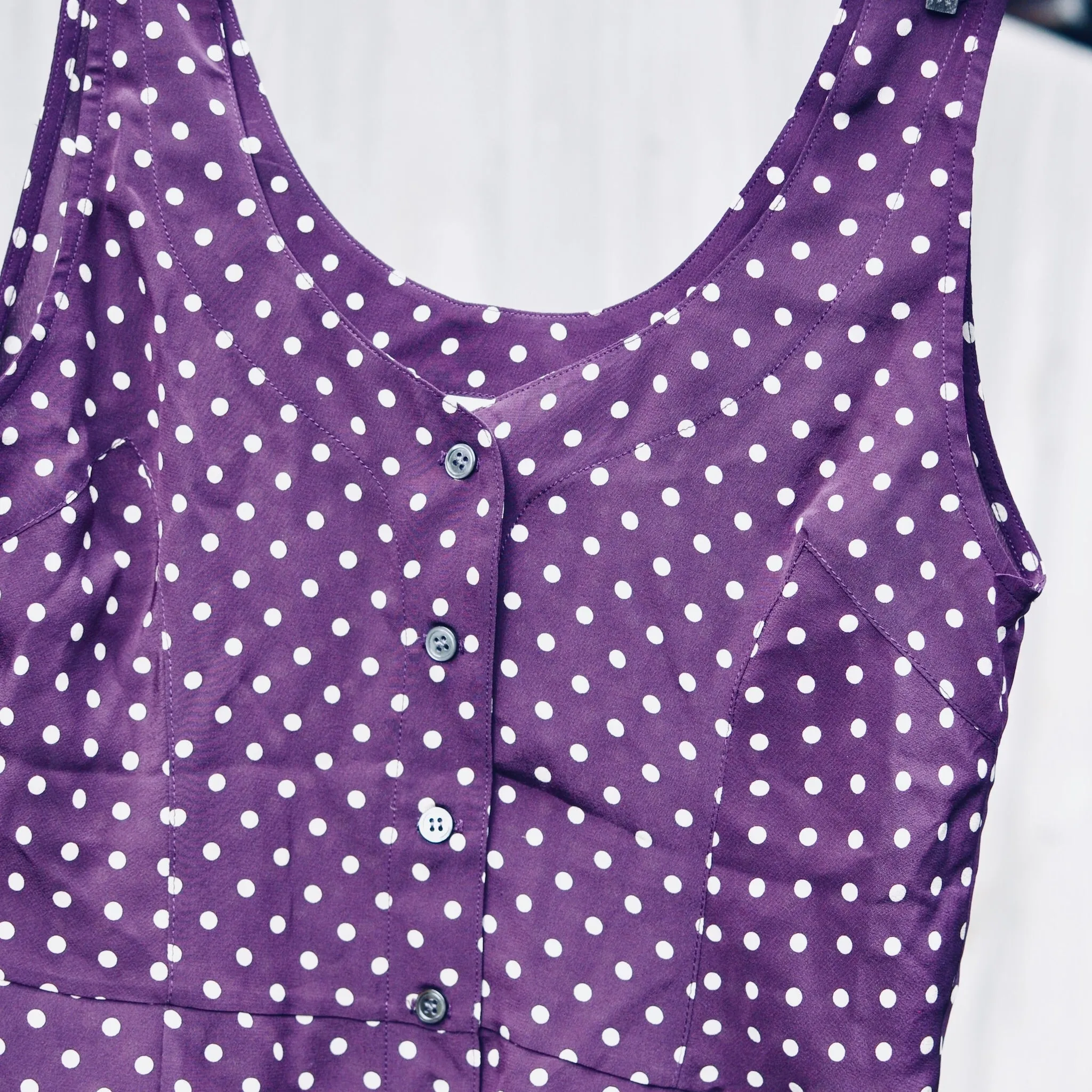 May Top - Maroon Dot