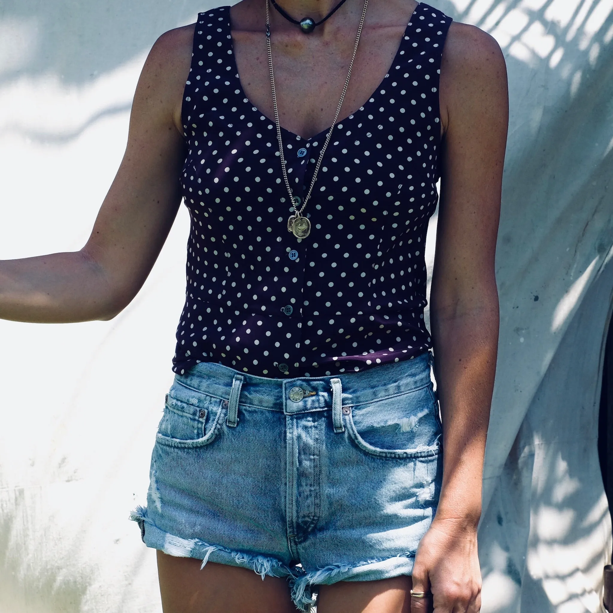 May Top - Maroon Dot
