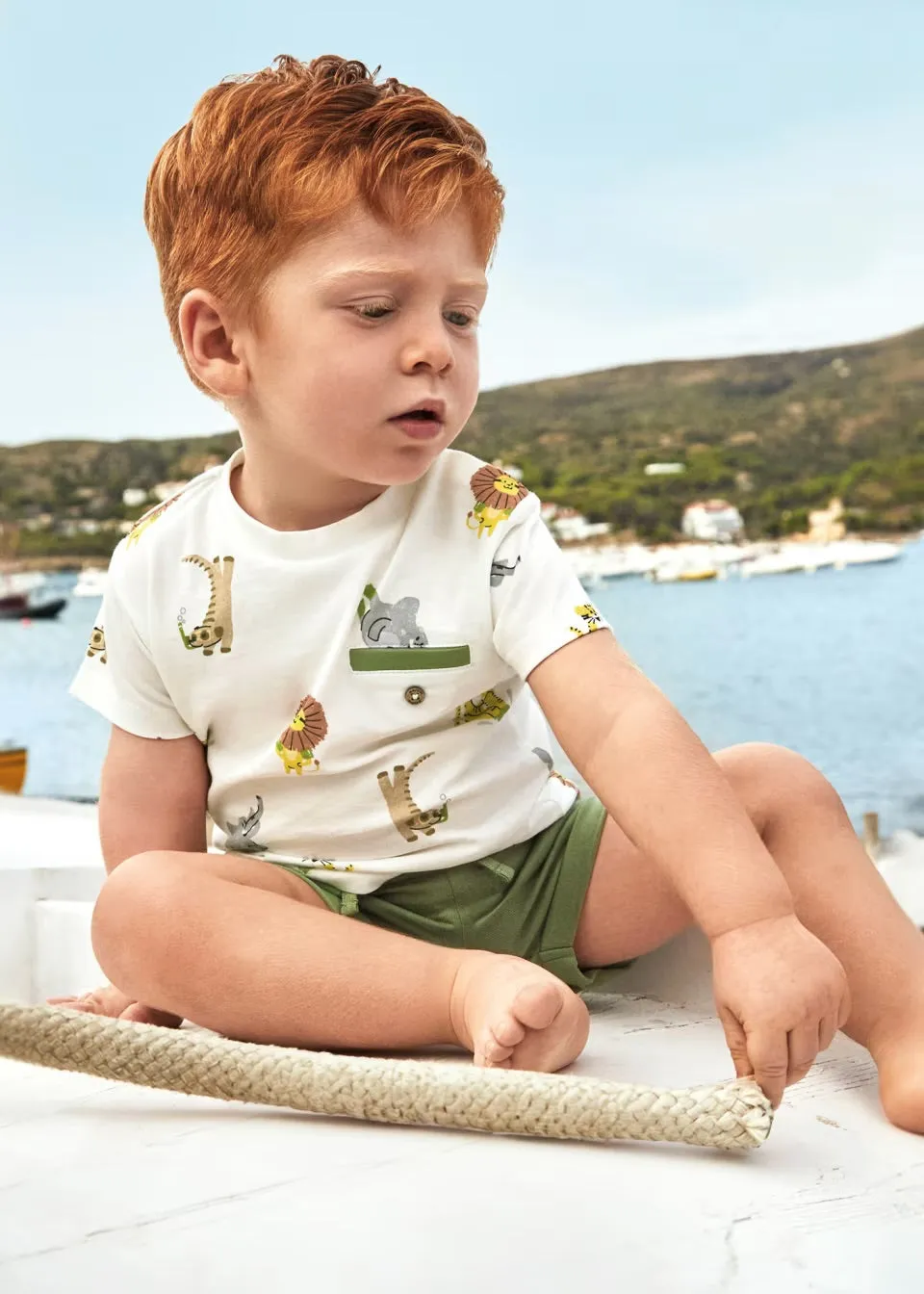 Mayoral Infant Boys 3 Piece Shorts Set 1652 Safari