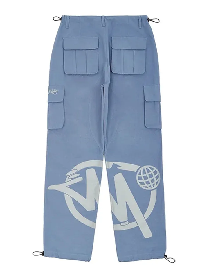 Men's Exaggerated Letter Print Hip-Hop Straight Leg Pants