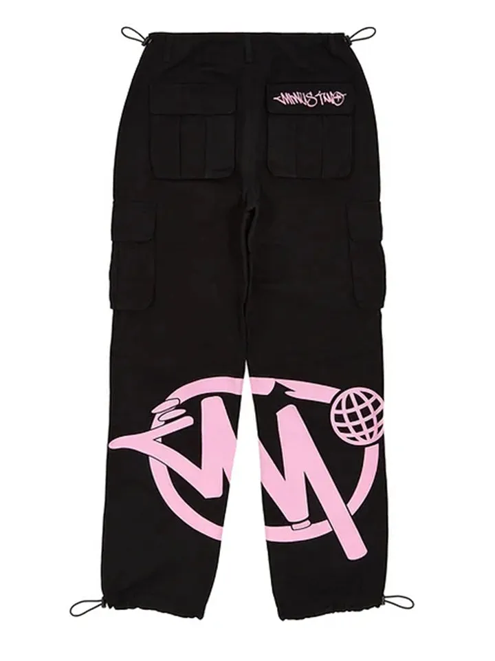 Men's Exaggerated Letter Print Hip-Hop Straight Leg Pants