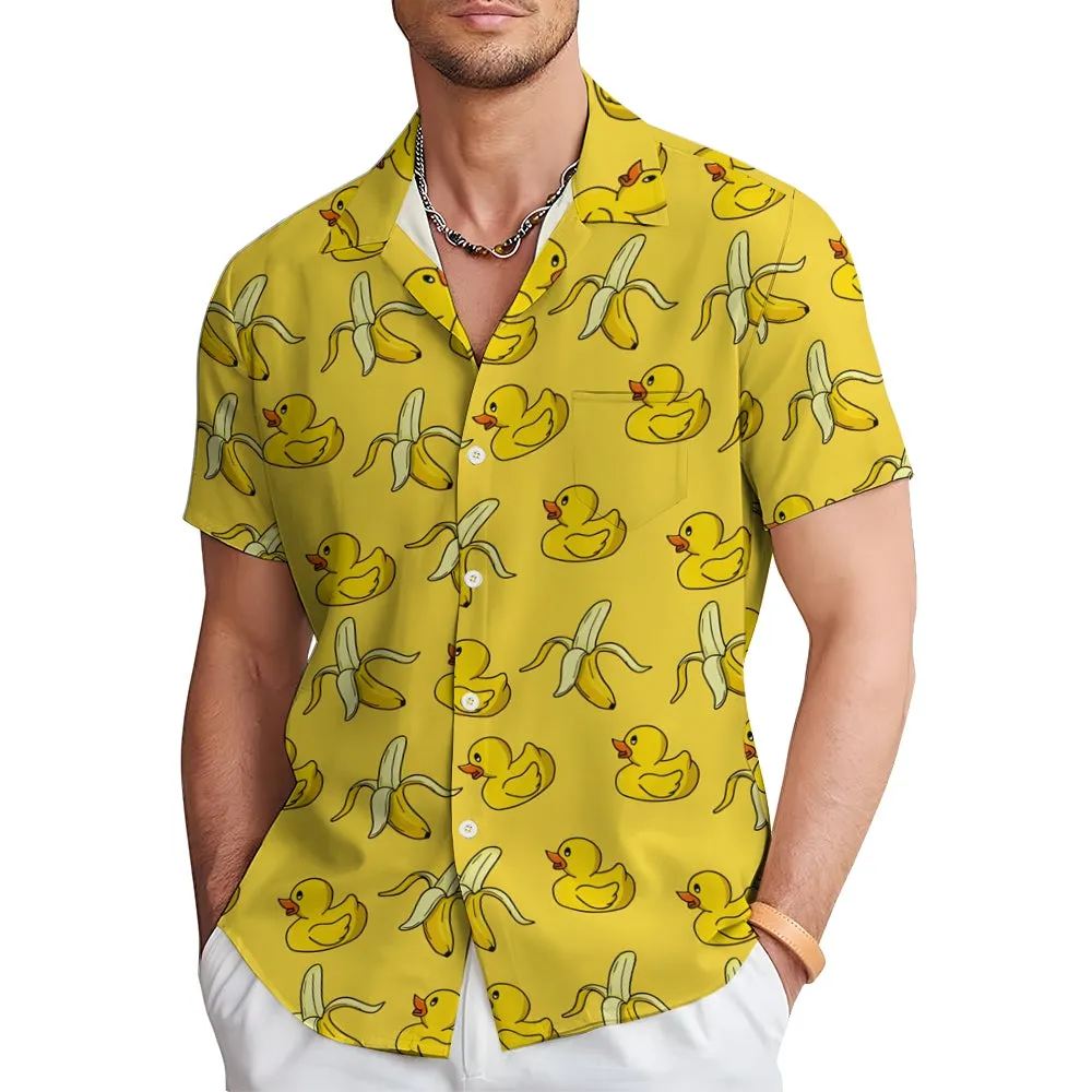 Men's Hawaiian Duck Duck Pattern Banana Shirts 2408004179