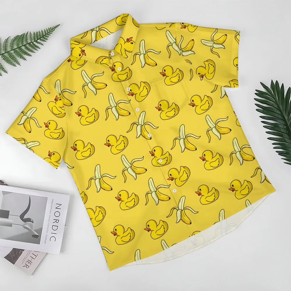 Men's Hawaiian Duck Duck Pattern Banana Shirts 2408004179