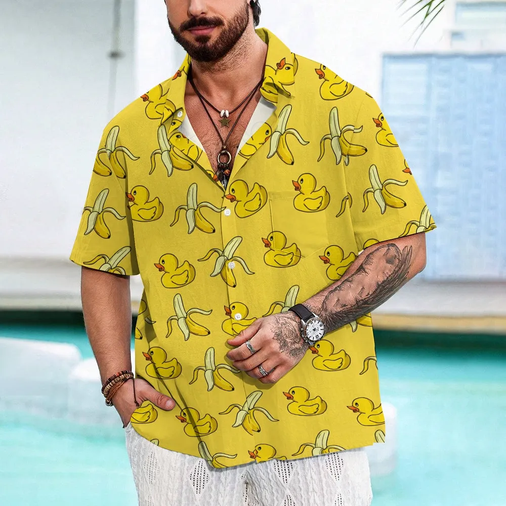 Men's Hawaiian Duck Duck Pattern Banana Shirts 2408004179