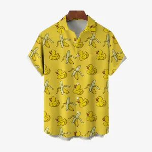 Men's Hawaiian Duck Duck Pattern Banana Shirts 2408004179