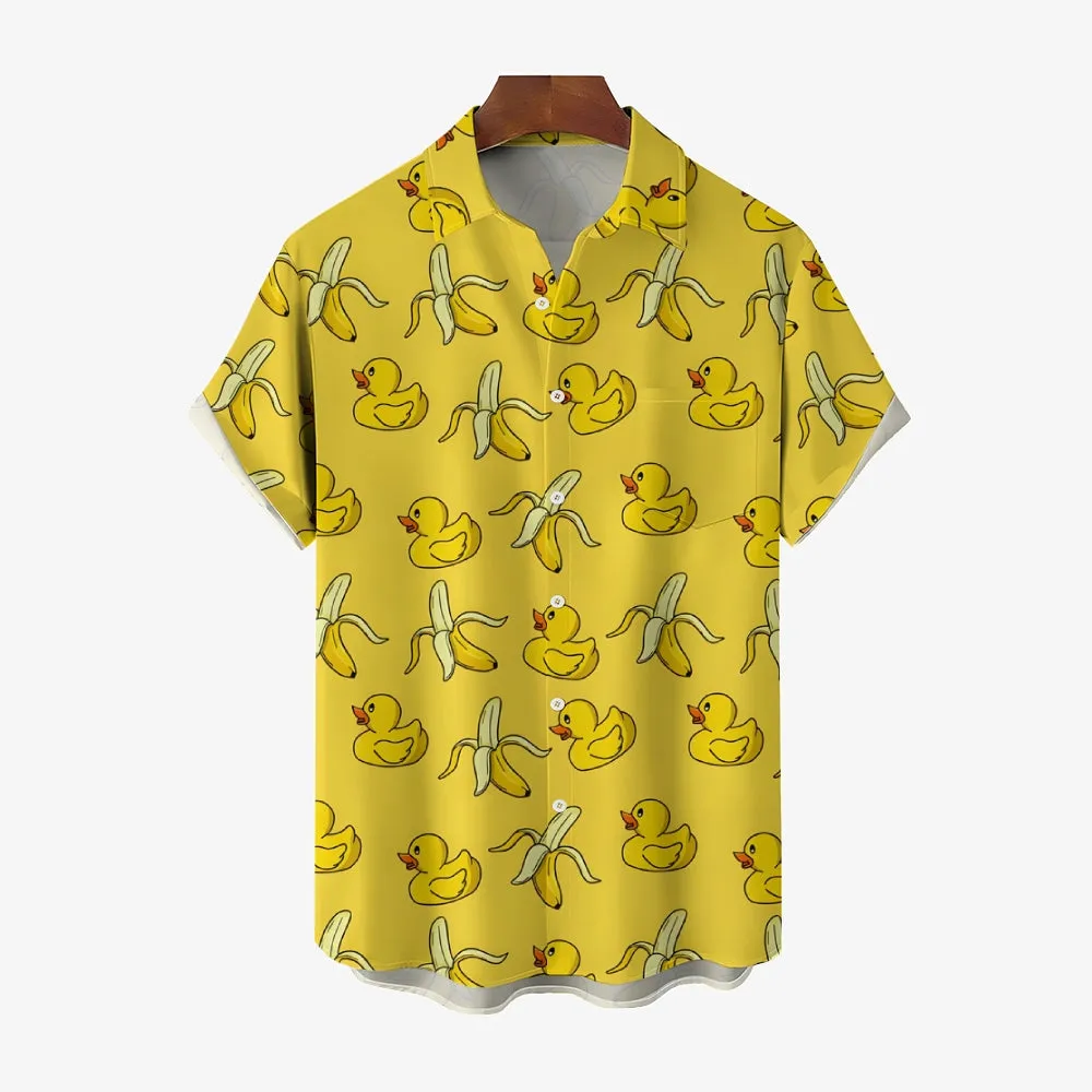 Men's Hawaiian Duck Duck Pattern Banana Shirts 2408004179