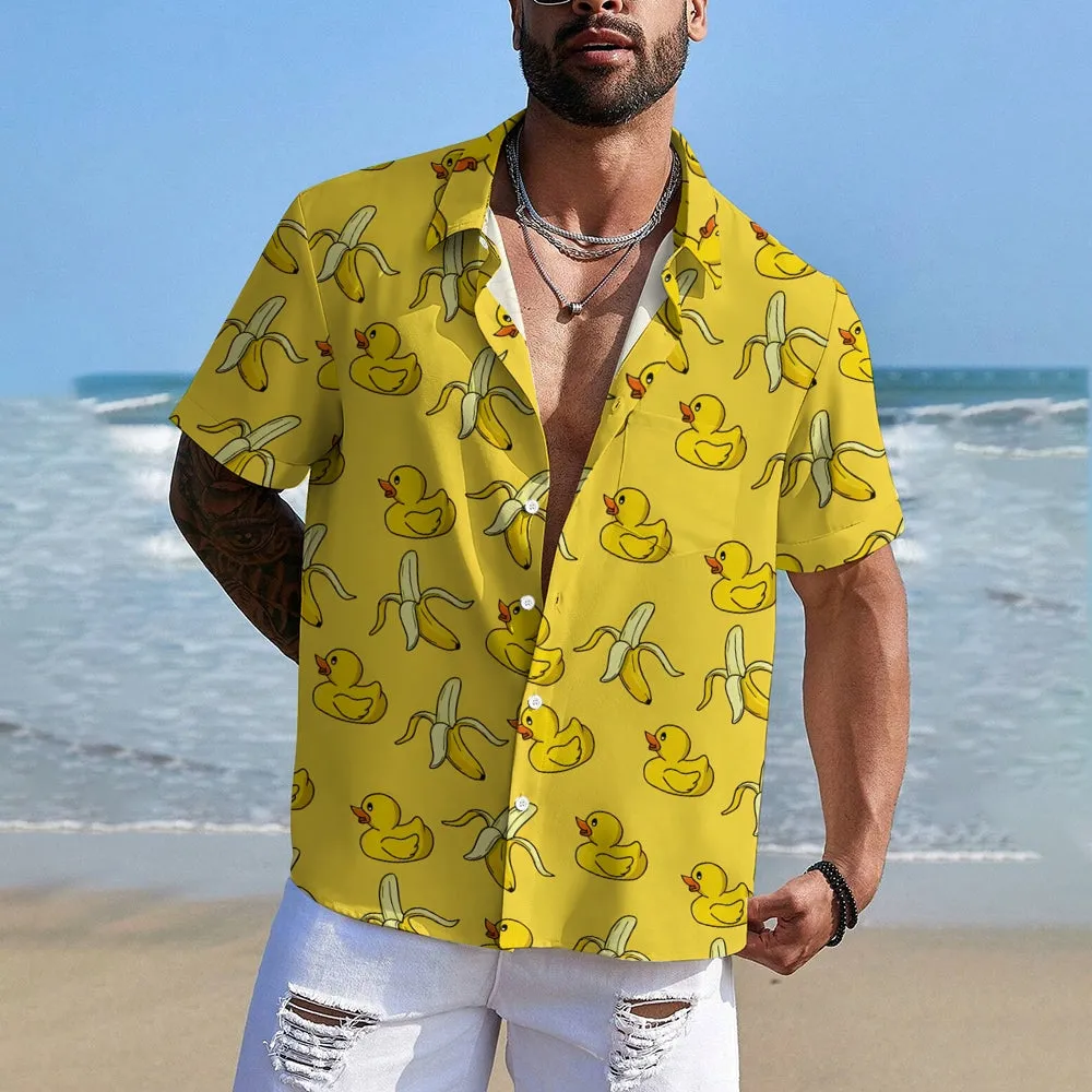 Men's Hawaiian Duck Duck Pattern Banana Shirts 2408004179