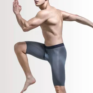 Men's Ice Silk Extended-length Boxer Briefs Up to Size XXL (3-Pack) -JEWYEE KM B301