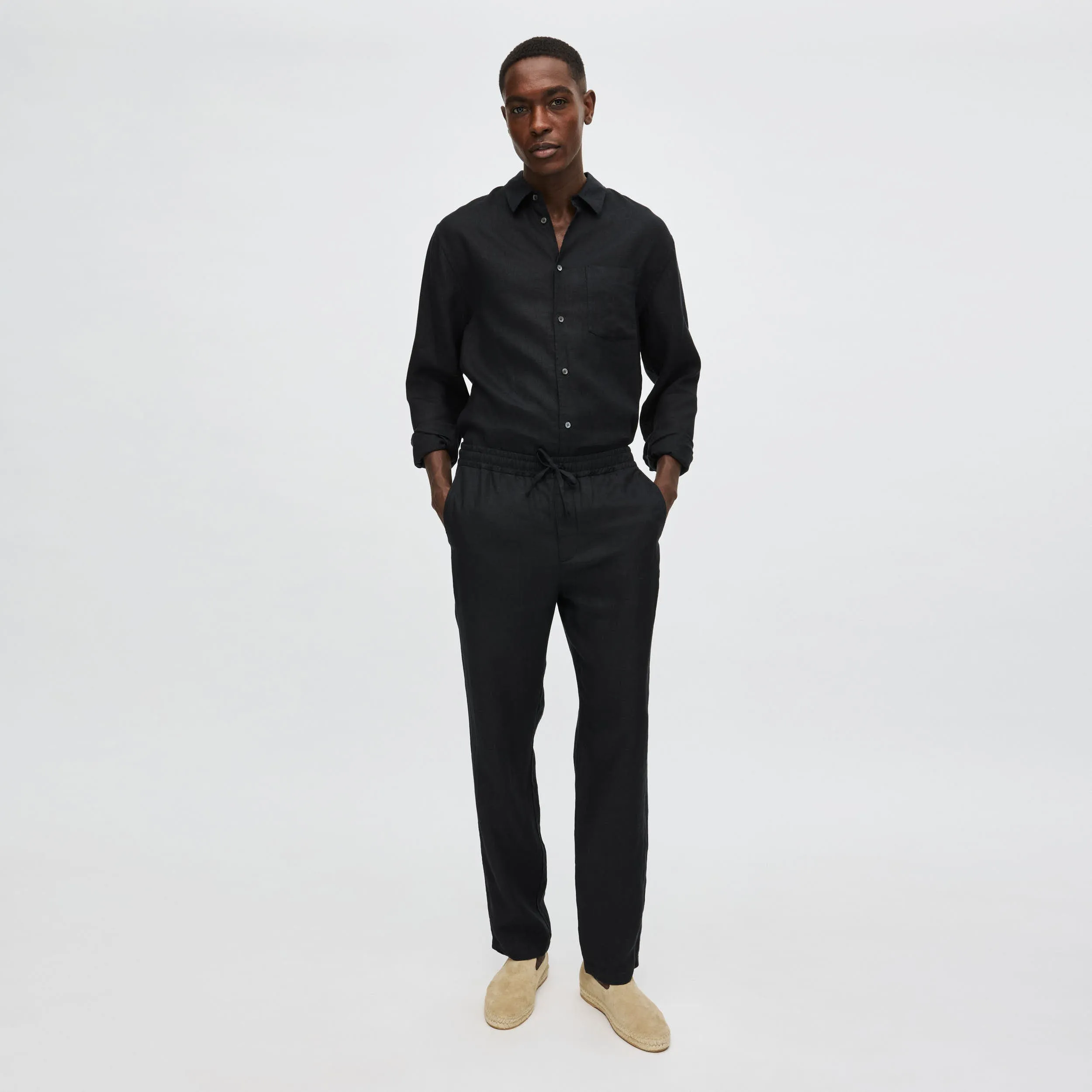 Men's Linen Drawstring Trousers