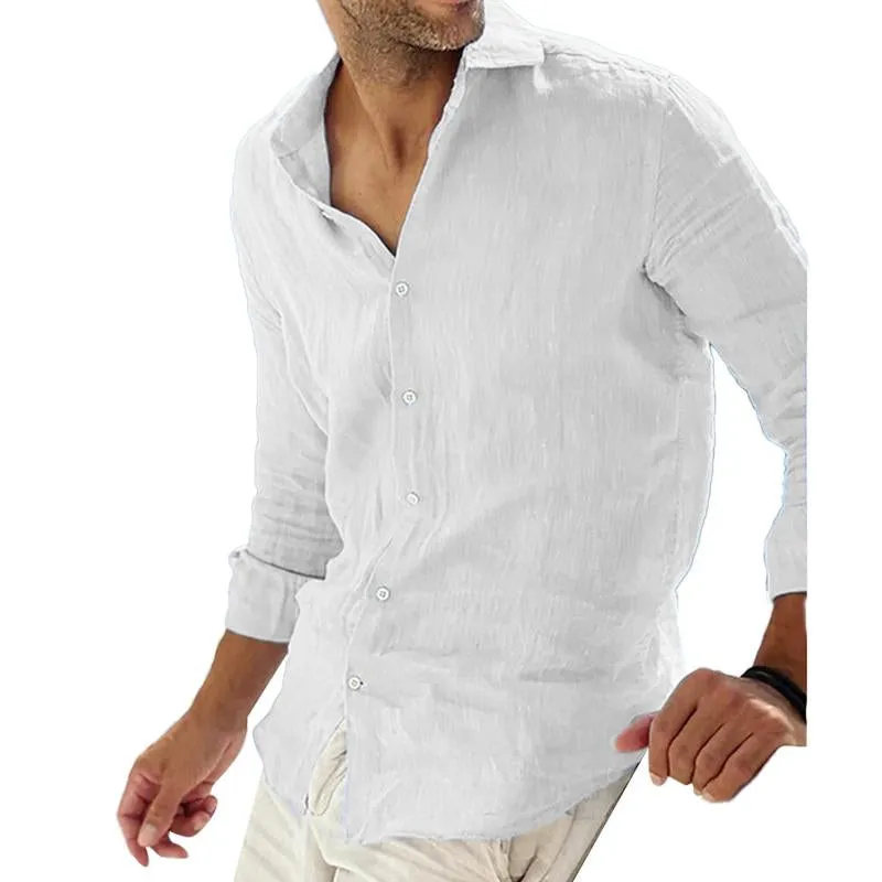 Men's Linen Shirt | Breathable Long Sleeve Casual Top