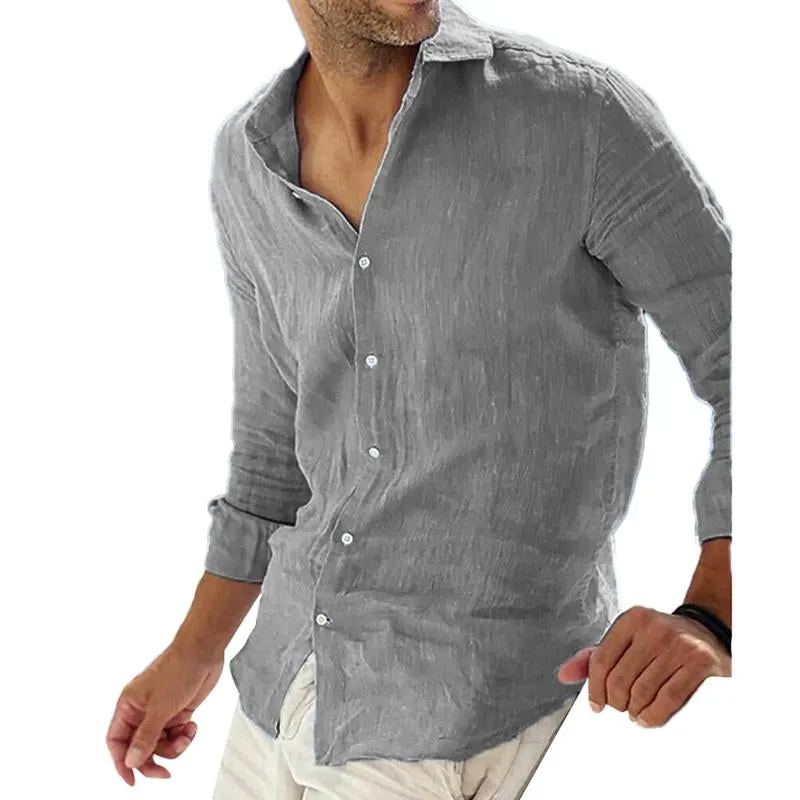 Men's Linen Shirt | Breathable Long Sleeve Casual Top
