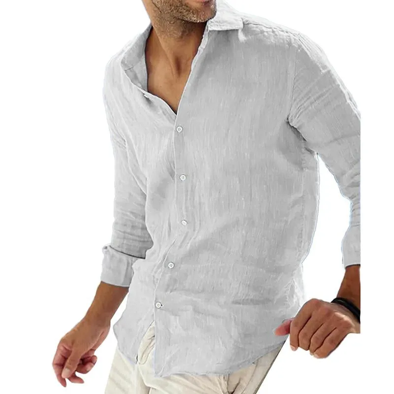 Men's Linen Shirt | Breathable Long Sleeve Casual Top