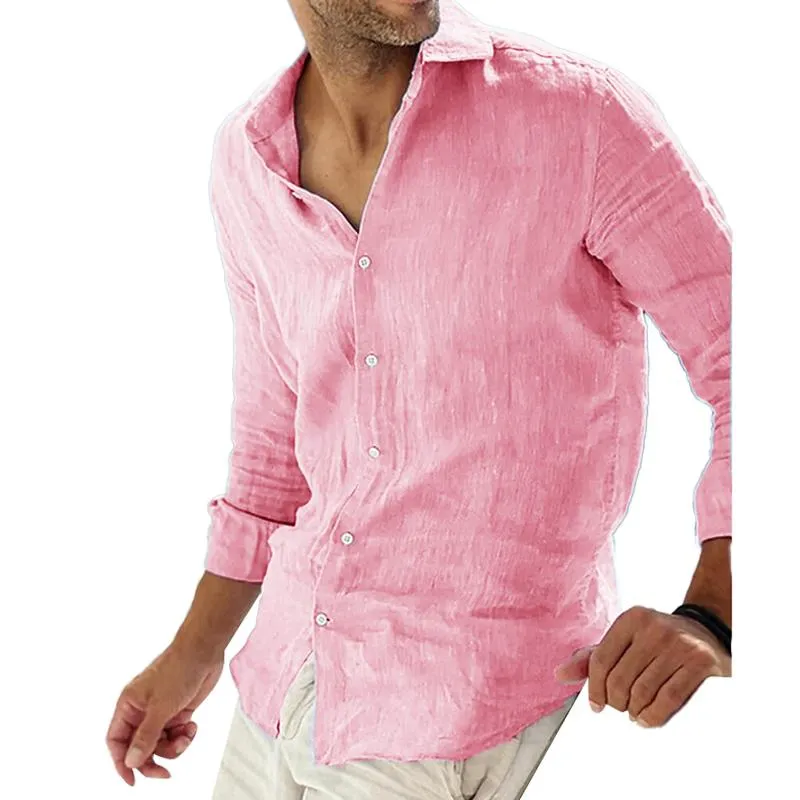 Men's Linen Shirt | Breathable Long Sleeve Casual Top