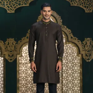 Mens Premium Panjabi-Khaki