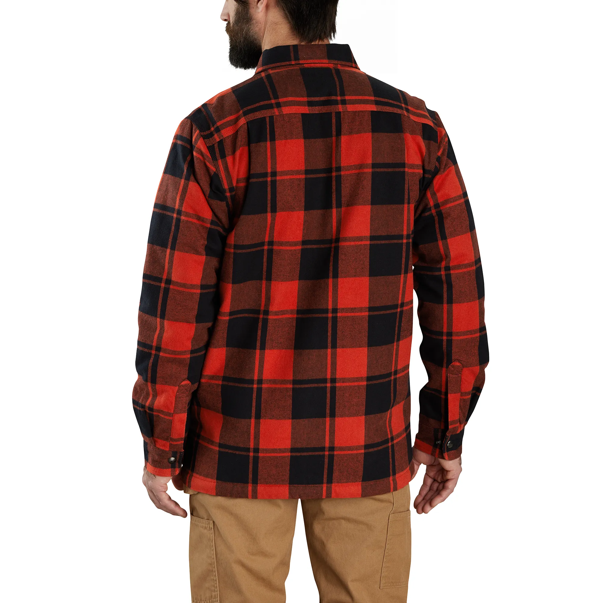 Men's Relaxed Fit Flannel Sherpa-Lined Shirt Jac