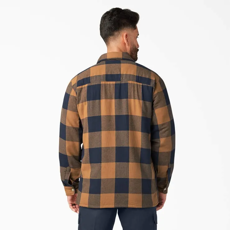 Men's Sherpa Lined Flannel Shirt Jacket with Hydroshield