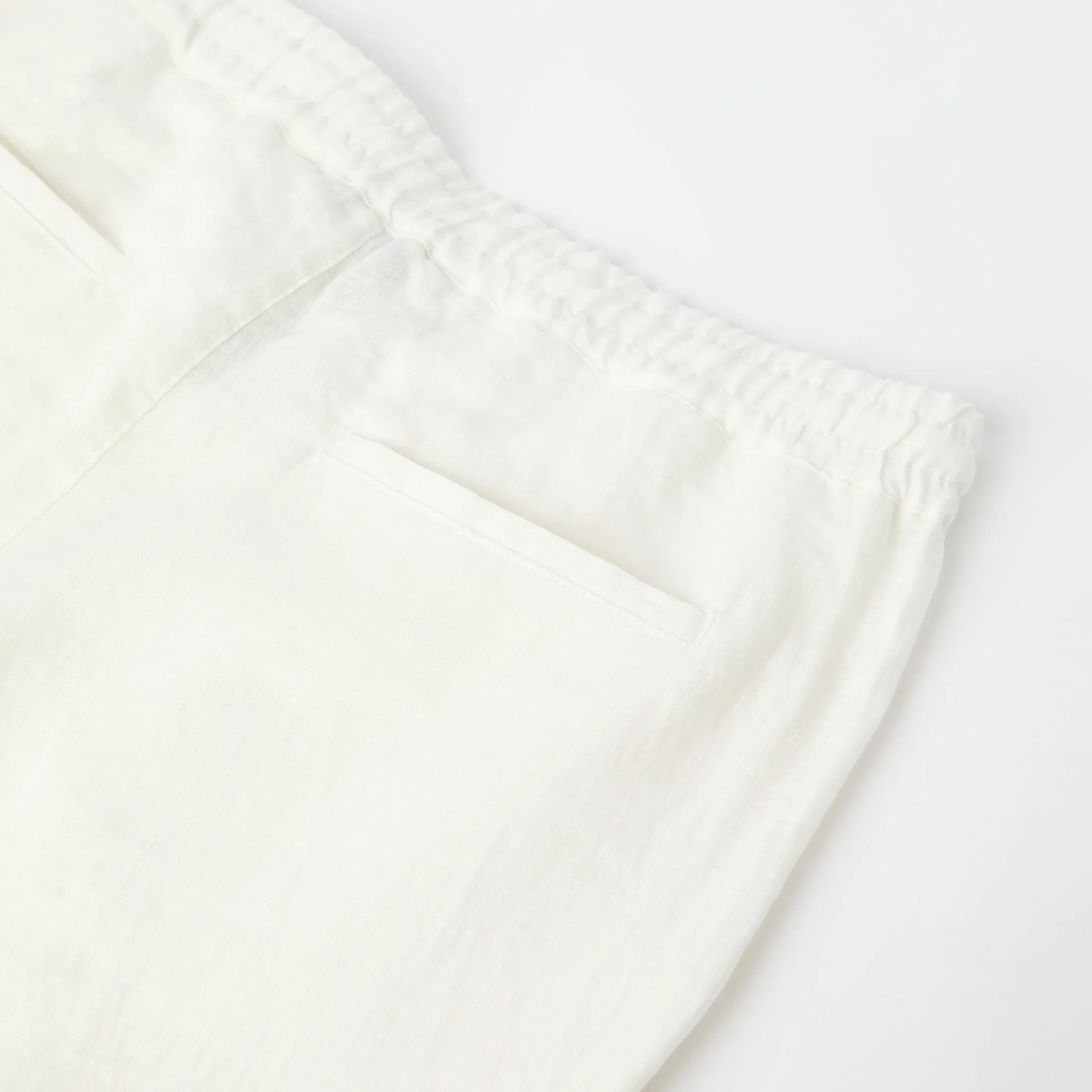 Men's Straight Leg Linen Drawstring Trousers