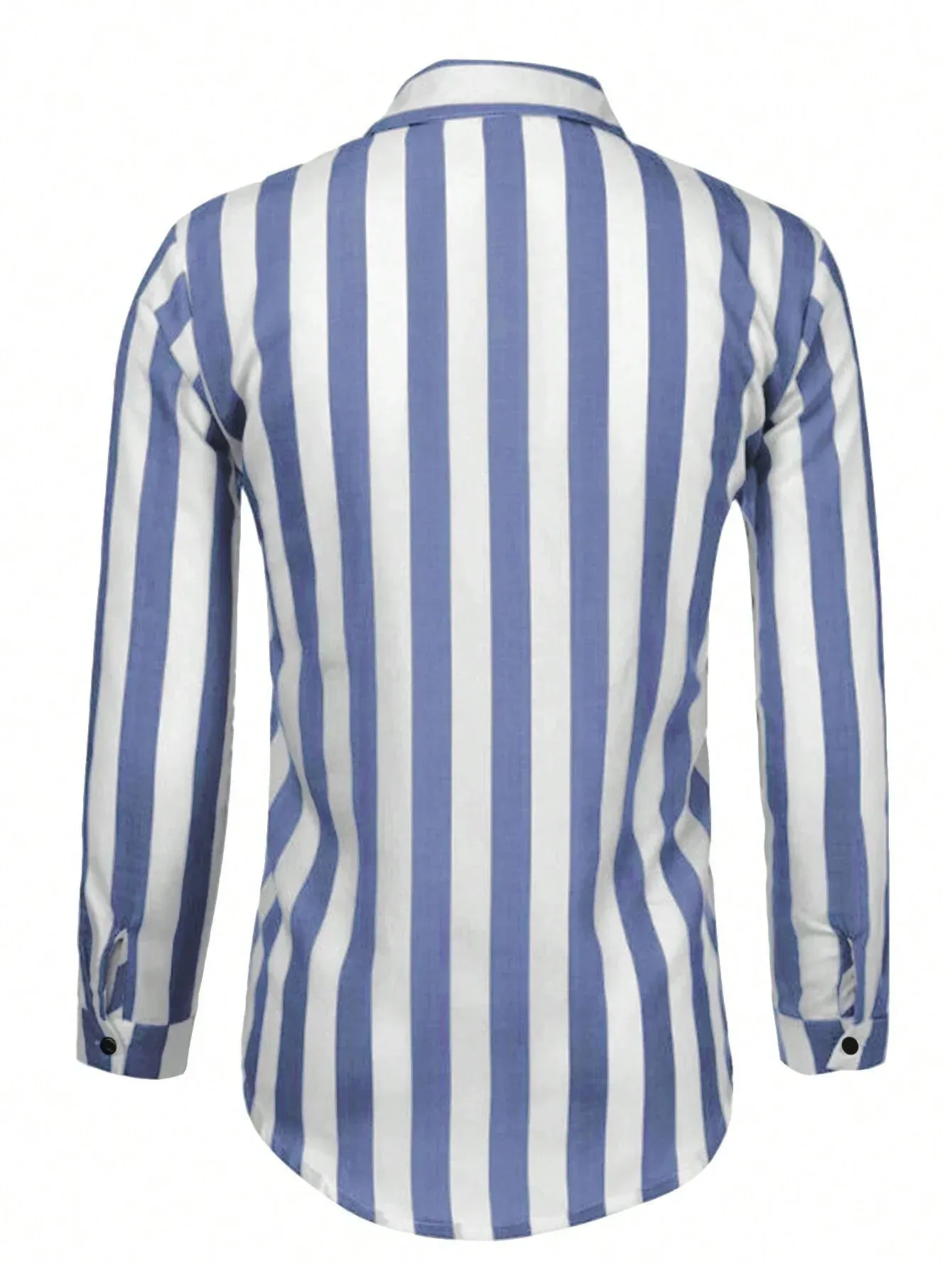 Men's Striped Linen Long-Sleeve Shirt – Classic Button-Up with a Relaxed Fit for Casual & Smart Styling