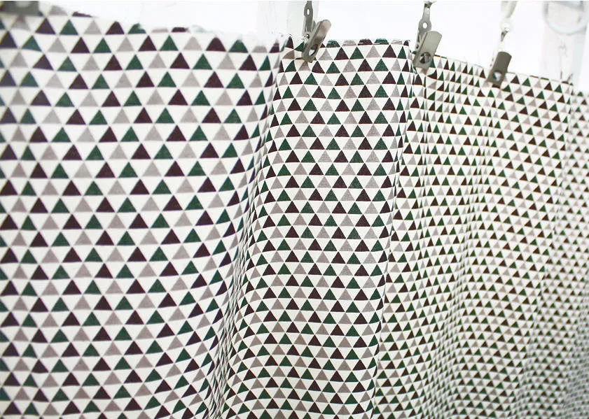 Mini Triangles Cotton Fabric, Geometric Fabric - Khaki Mix - 44" Wide - Fabric By the Yard 67340