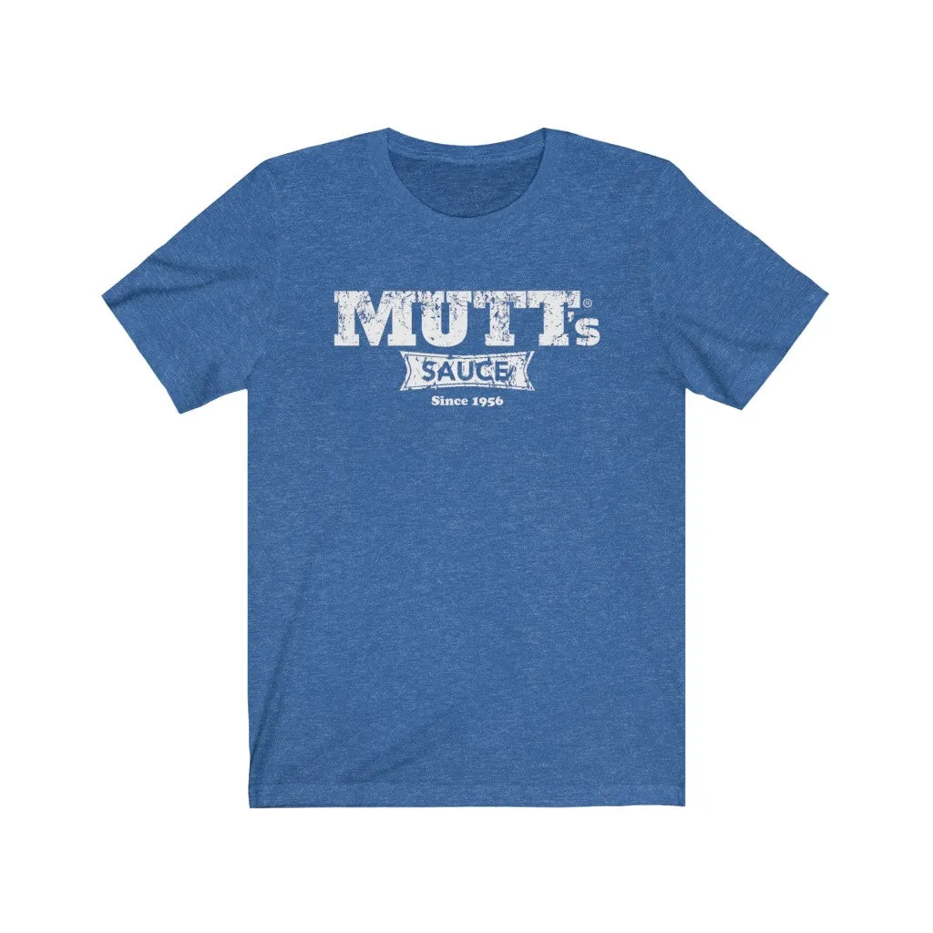 MUTT'S SAUCE WHITE LOGO Unisex Jersey Short Sleeve Tee