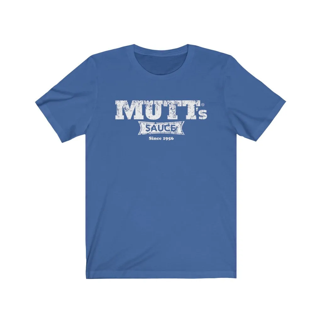 MUTT'S SAUCE WHITE LOGO Unisex Jersey Short Sleeve Tee