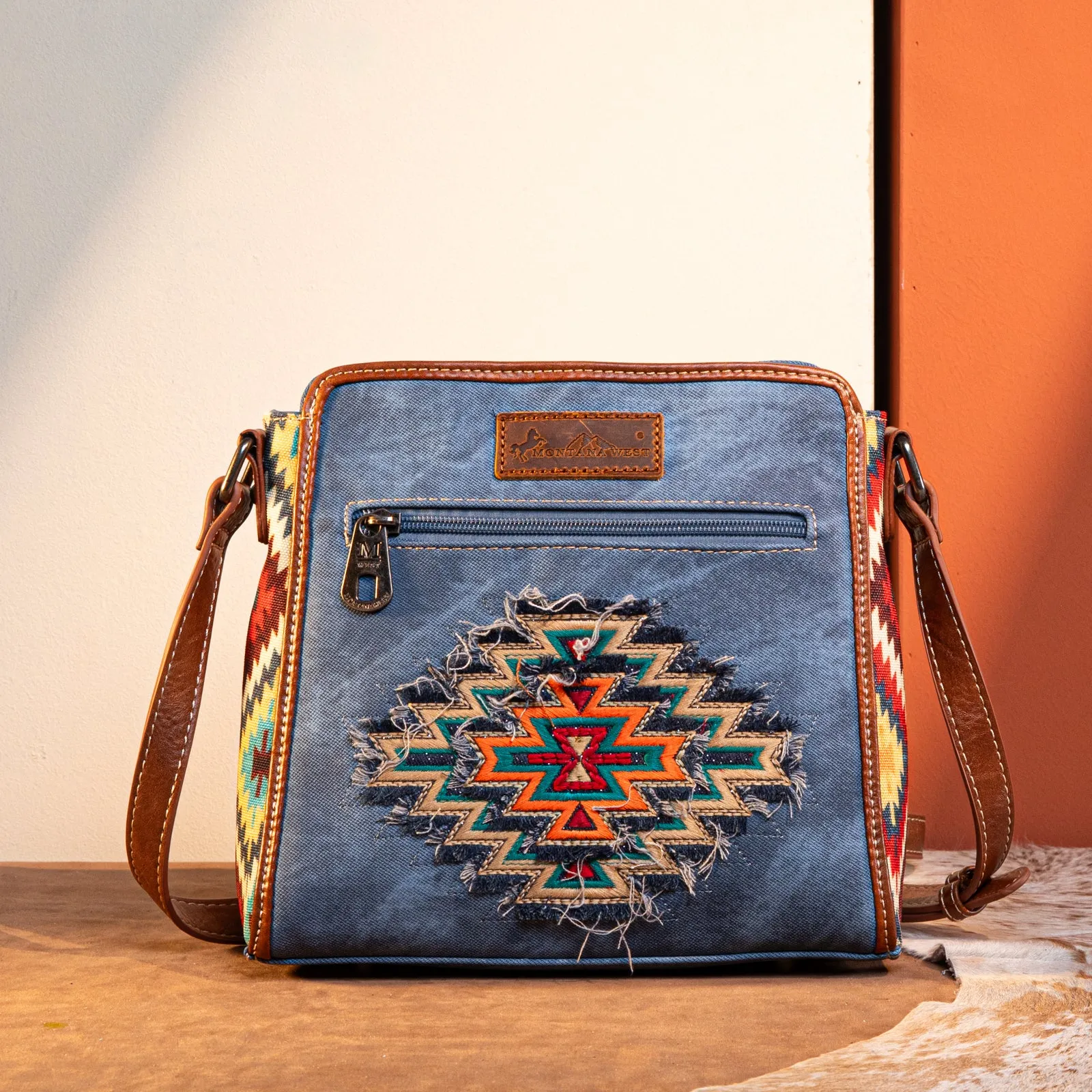 MW1210-8360 Montana West Aztec Jean Collection Crossbody