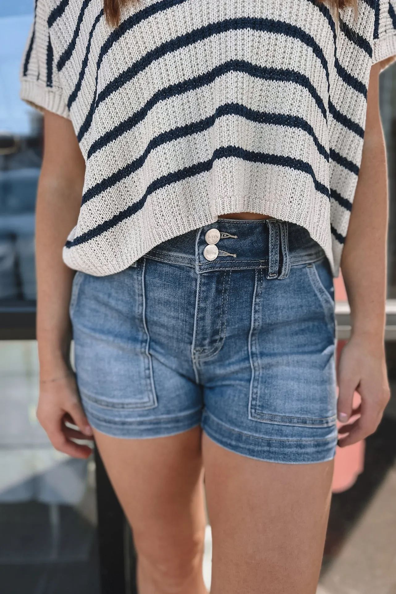 Nashville Patch Pocket Denim Shorts