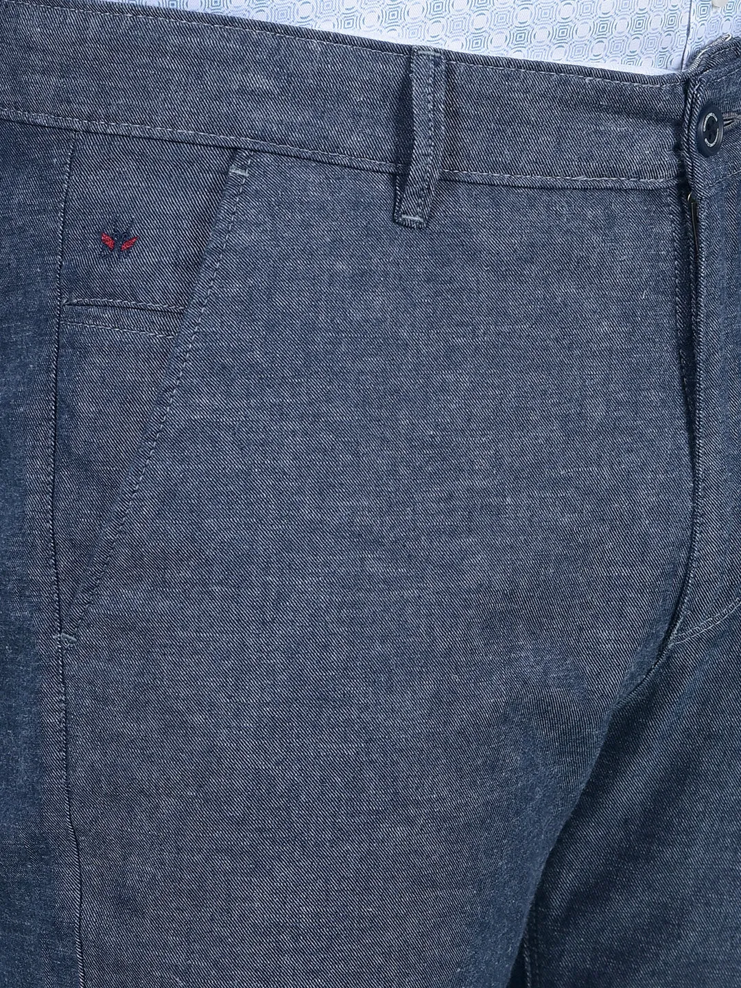 Navy Blue Linen Trousers