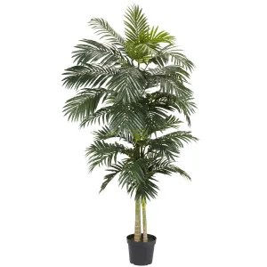 Nearly Natural 8FT Artificial Golden Cane Palm Tree Fake Palm Tree