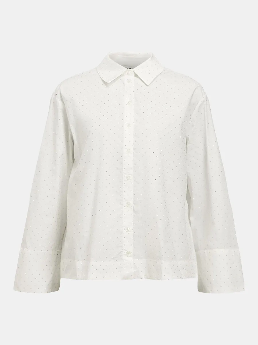 OBJRosa Glitter Shirt - White