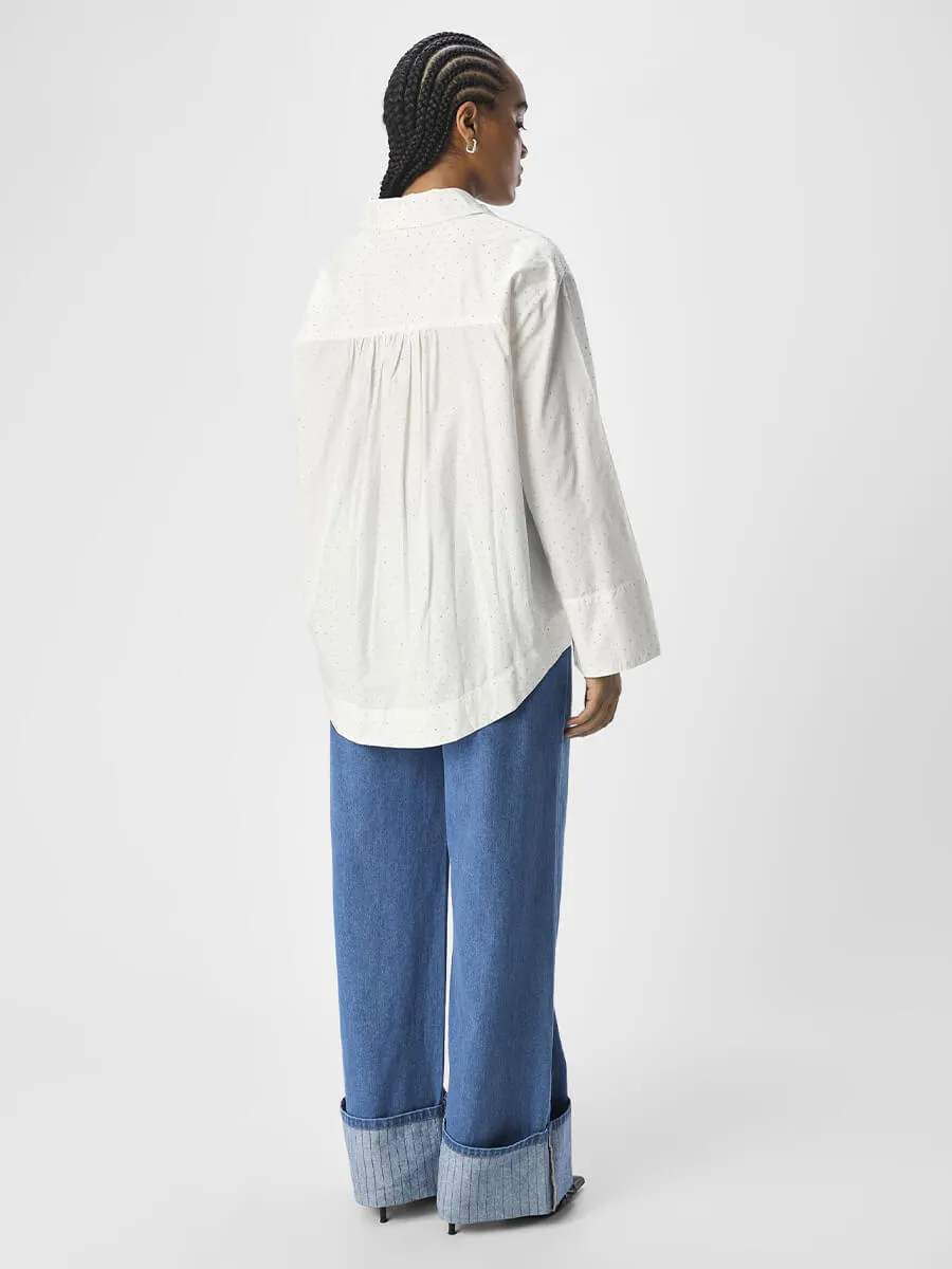 OBJRosa Glitter Shirt - White